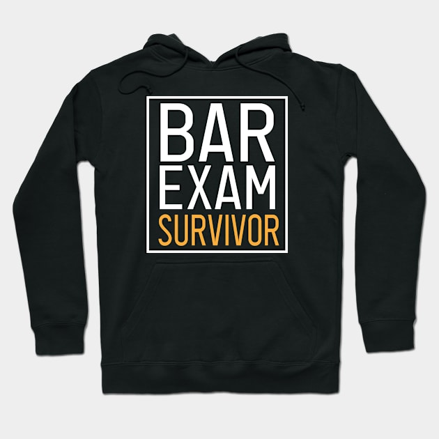 Bar Exam Survivor : Lawyer Gift- lawyer life - Law School - Law Student - Law - Graduate School - Bar Exam Gift - Graphic Tee Funny Cute Law Lawyer Attorney vinatge style Hoodie by First look